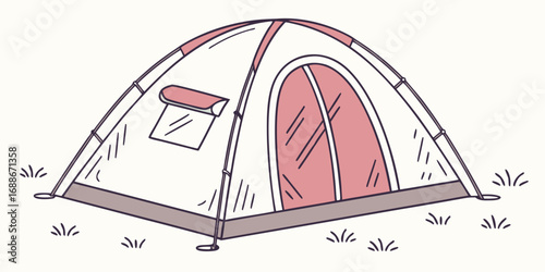 Simple Camping Tent Illustration