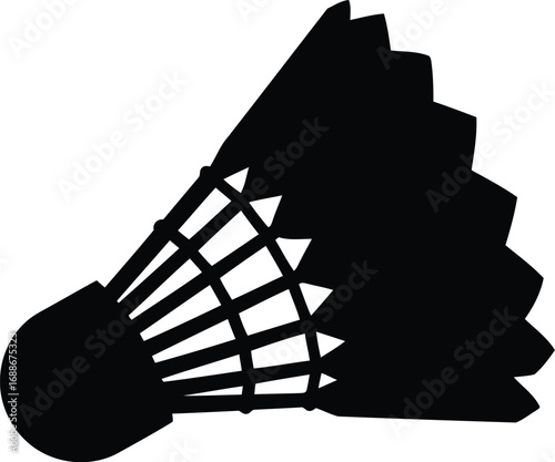 Badminton shuttlecock icon silhouette sport equipment vector