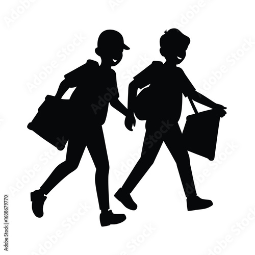 School Friends Silhouette