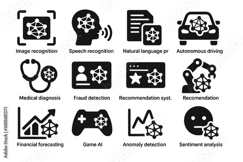 Robotics icon detection analysis recognition network autonomous vector neural icons diagnosis medical