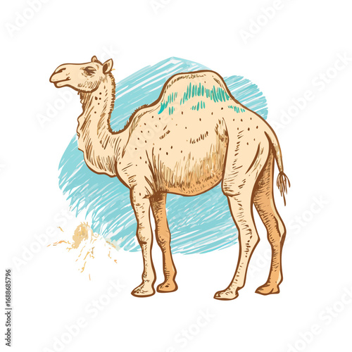 camel isolated on white