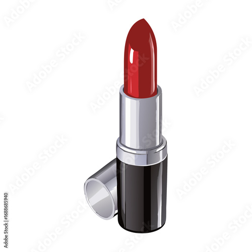 red lipstick isolated on white
