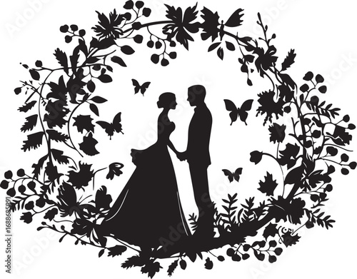 Wedding Couple Silhouette Bundle
