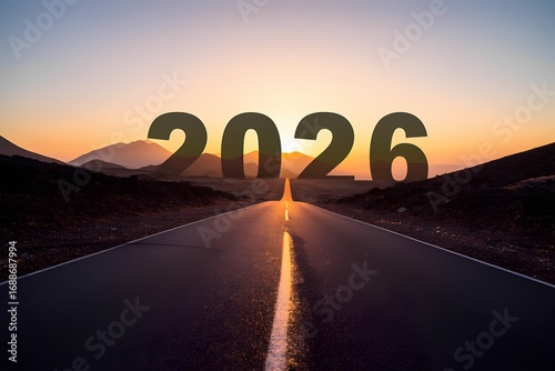 A winding road ahead symbolizes a bright future in 2026, heralding new opportunities on the horizon