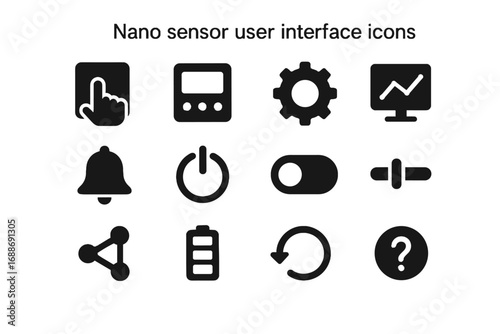 Connectivity switch sensor icon button vector panel nano screen help calibration level