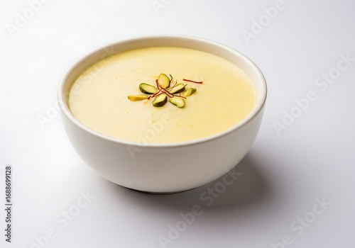 Indian rabri or rabdi isolated on white background