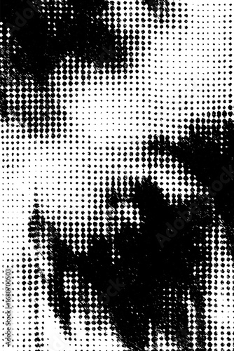 Black and white abstract halftone line art for modern design projects