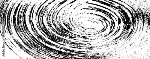 Black and white abstract spiral vortex line art for modern design