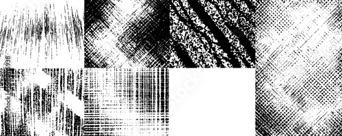 Abstract op art grunge textures in black and white for creative design projects