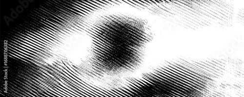Abstract optical art in black and white line design for modern aesthetics