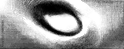 Abstract optical illusion with black and white line patterns for modern wall art