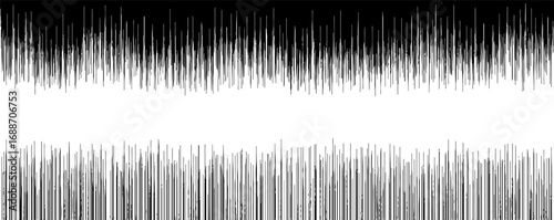 Abstract optical illusion with black and white lines creating vertical patterns for modern design