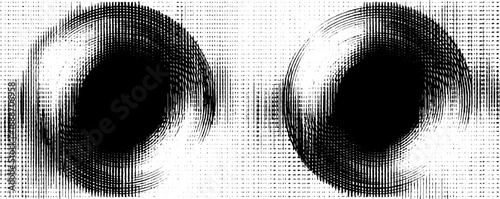 Optical art design with abstract black and white line patterns