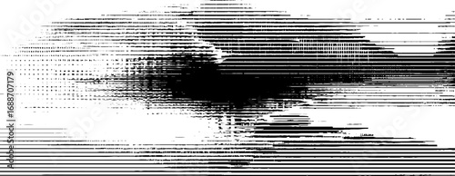 Abstract op art black and white line design with optical illusion effect