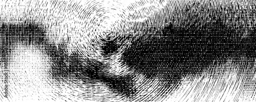 Abstract optical illusion with black and white lines for modern art design