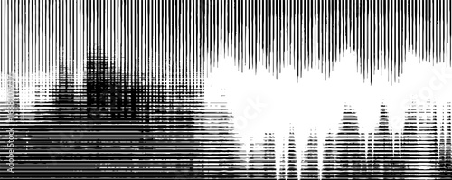 Abstract optical art with black and white lines for modern design
