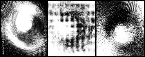 Abstract op art in black and white line patterns for modern design concepts