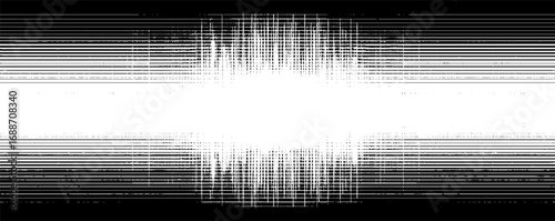 Abstract op art design in black and white line pattern for modern visual projects