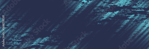 Abstract blue banner design vector, dynamic sporty horizontal background template for media promotion or web banner