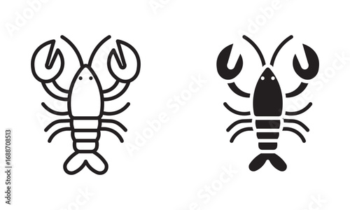 lobster icon symbol template for graphic and web design 
