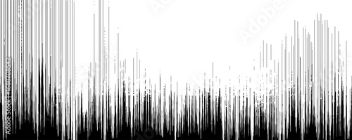 Monochrome optical illusion with abstract black and white line patterns