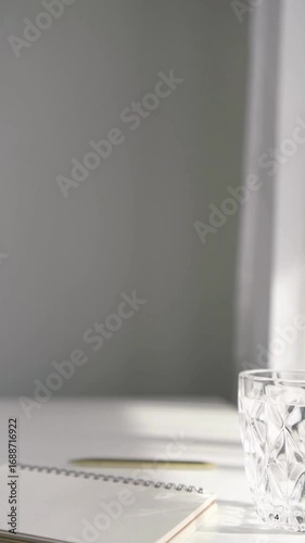 table setting with blank note