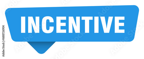 incentive sticker. incentive blue sign isolated on transpatent background