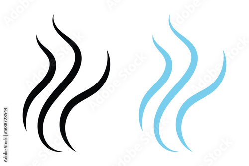 Aromas vaporize icons. Smells vector line icon set, hot aroma, stink or cooking steam symbols, smelling or vapor, smoking or odors signs