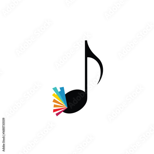A vibrant musical note symbolizing creativity and diverse sounds of the melody