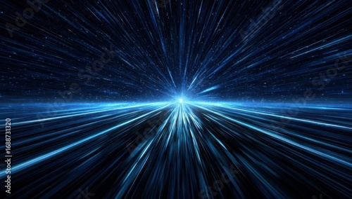 Cosmic highway, streaking light, dark expanse