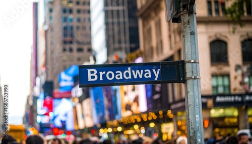 City street sign in Times Square