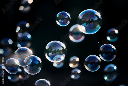 たくさんのシャボン玉