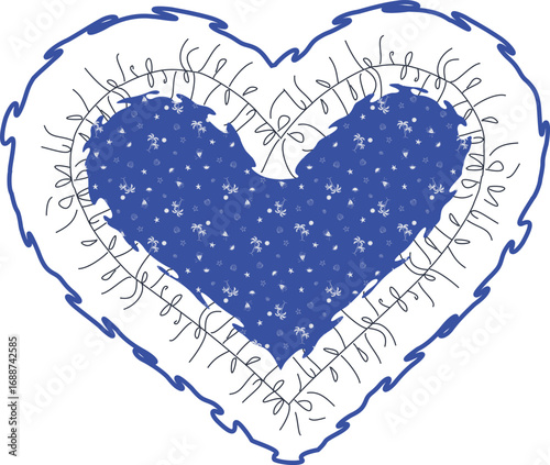 A stylized, thorned heart in a dark, natural green, symbolizing love that is both wild and protected.