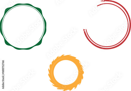 Colorful Circular Frame Vector Illustration