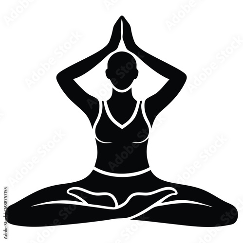 yoga woman silhouette