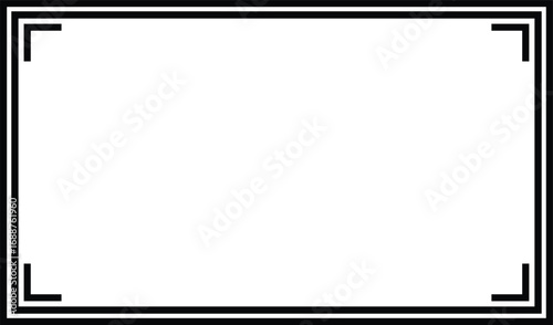 Simple black and white minimalist border frame with clean outline, perfect for design, layout, and creative projects.
