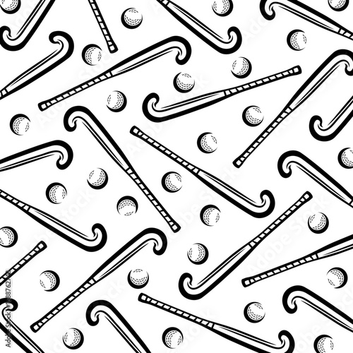 Hockey field background, pattern set. Collection icons hockey field. Vector
