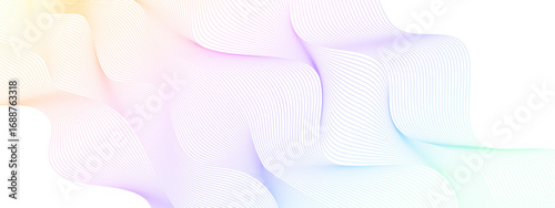 Passport rainbow watermark, guilloche pattern,  intersecting wavy lines on a soft, pastel rainbow gradient background