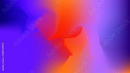 Abstract background with smooth transitions of orange purple and blue color gradients design style