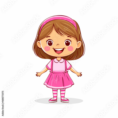 little girl in pink dress