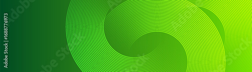 Modern Abstract Green Gradient Circular Lines Background. Suit for banner, web, brochure, poster and presentation
