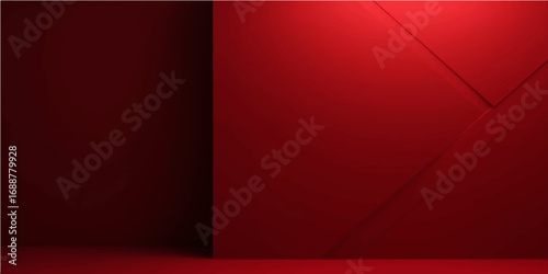 Red abstract background with a pattern and festive design elements
