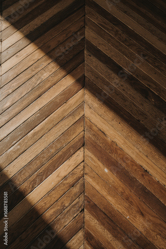 Old herringbone wooden parquet texture.