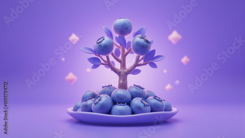 Whimsical Blueberry Tree Display