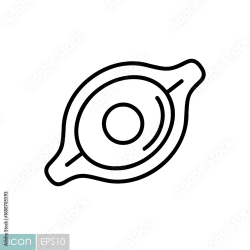 Traditional Georgian Khachapuri Bread Vector Icon