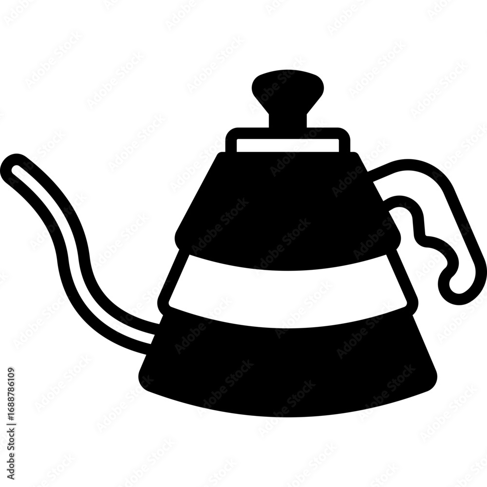 Obraz premium Pour Over Kettle Solid Icon
