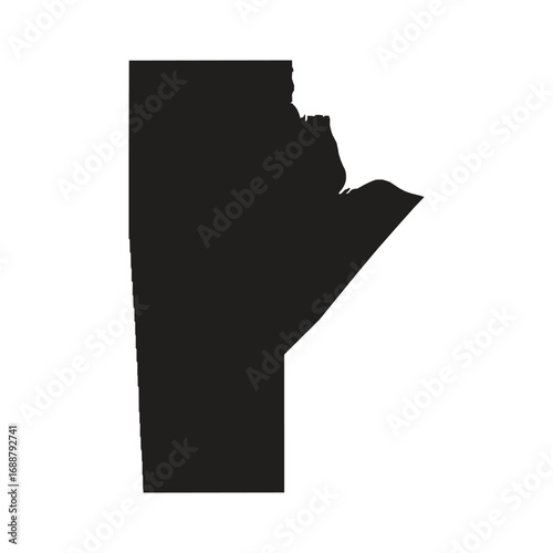 Manitoba Canada Province Map Silhouette Vector