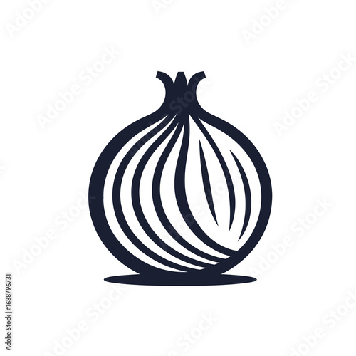 Black Outline Icon of Shallot Vegetable