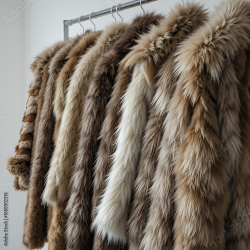 Wallpaper Mural A lineup of vintage fur coats crafted from animal pelts Torontodigital.ca