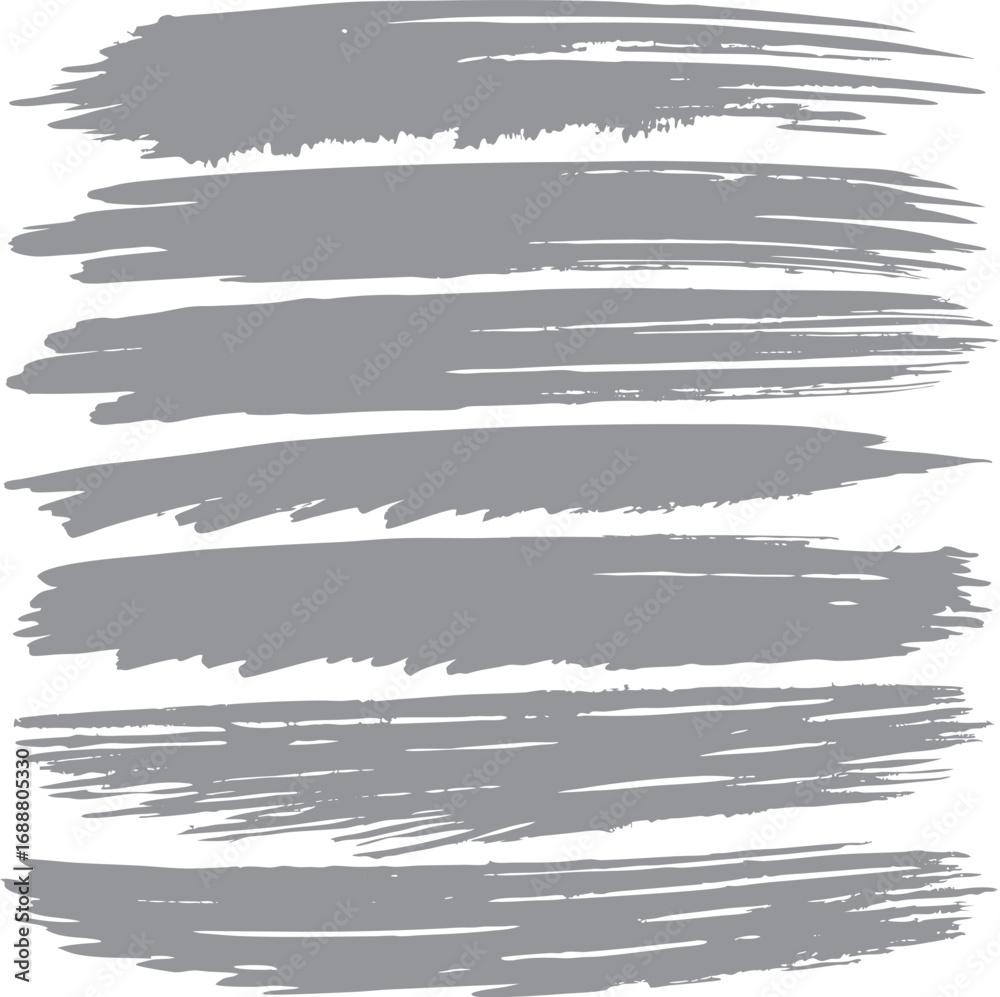 Obraz premium Vector black ink brush strokes in a set for grunge borders, frames, and banners with a paint texture on paper